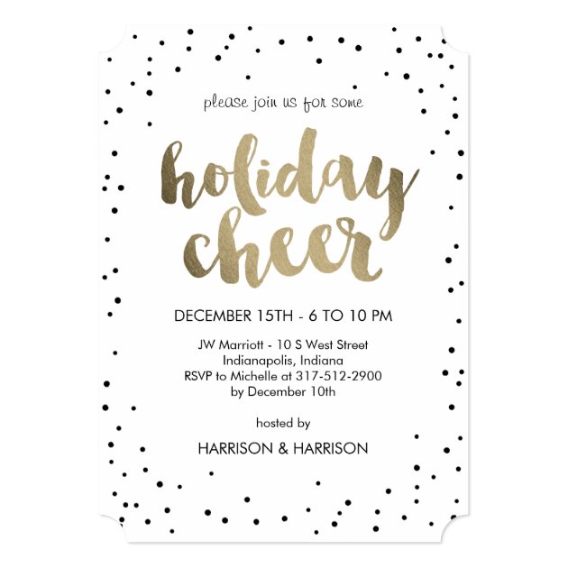 Holiday Cheer Business Holiday Party Invitation