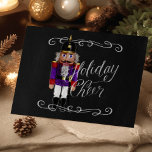 Holiday Cheer Chalkboard Purple and Red Nutcracker<br><div class="desc">Holiday themed items designed by Umua. Printed and shipped by Zazzle or their affiliates.</div>