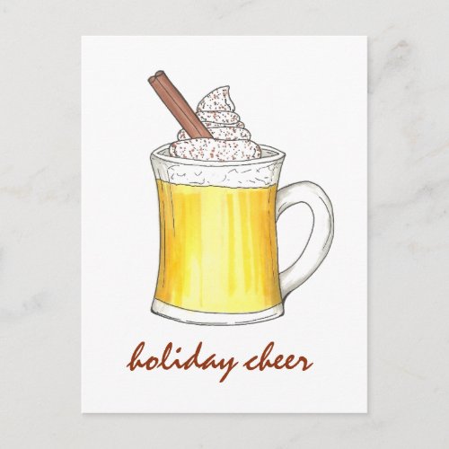 Holiday Cheer Christmas Eggnog Drink Illustration