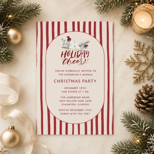 Holiday Cheer Christmas Holiday Party  Invitation