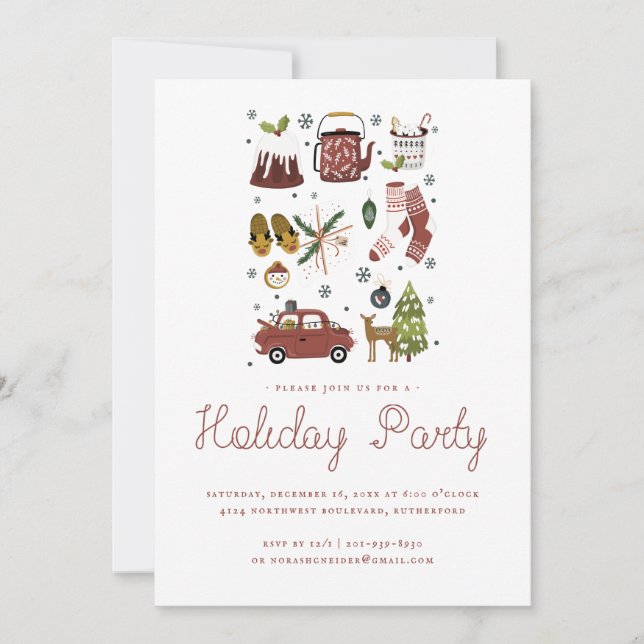 Holiday Cheer | Christmas Hygge Illustration Party (Front)