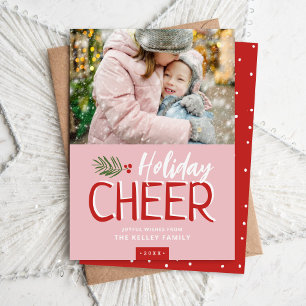 Holiday Cheer Christmas Photo Card