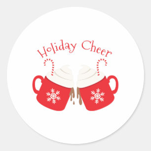 Holiday Cheer Classic Round Sticker