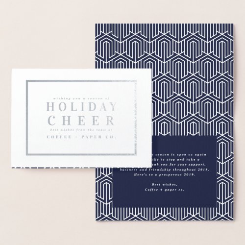 Holiday cheer corporate foil card