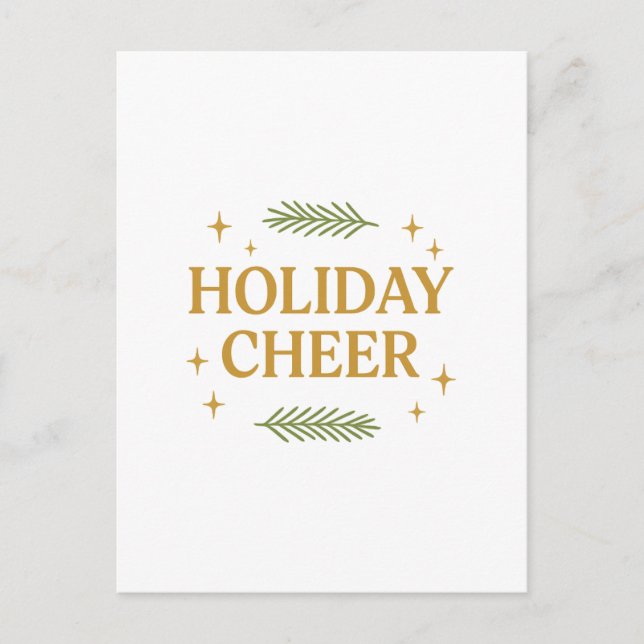 Holiday Cheer Design – Festive Minimalist Postcard (Front)
