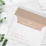 Holiday Cheer | Elegant Minimal Christmas Taupe Envelope<br><div class="desc">Simple, stylish, elegant holiday envelope with modern minimal typography quote "holiday cheer and a happy new year" with a taupe clay beige brown feature color. The name, address and greeting can be easily customized for a personal touch. A sophisticated, minimalist and contemporary christmas design to stand out from the crowd...</div>