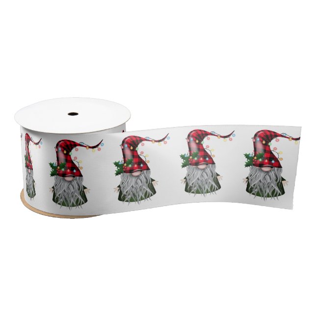 Holiday Cheer Gnome Ribbon (Spool)