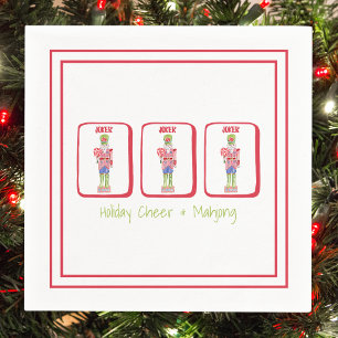Holiday Cheer & Mahjong / Preppy Nutcracker Party Napkins