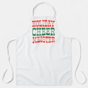 Holiday Cheer Meister Festive Red & Green Apron