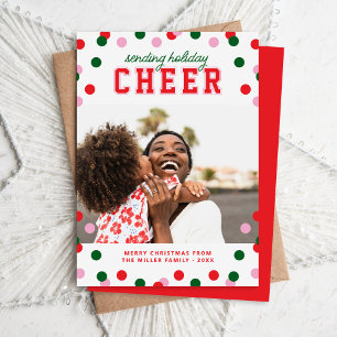 Holiday Cheer Modern Photo Christmas Card