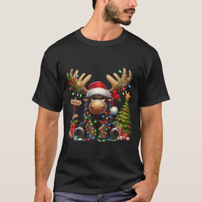 Holiday Cheer Moose Style T-Shirt (Front)
