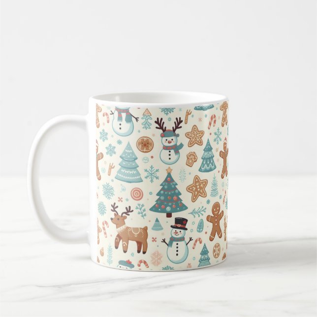 Holiday Cheer Pattern Collection Coffee Mug (Left)