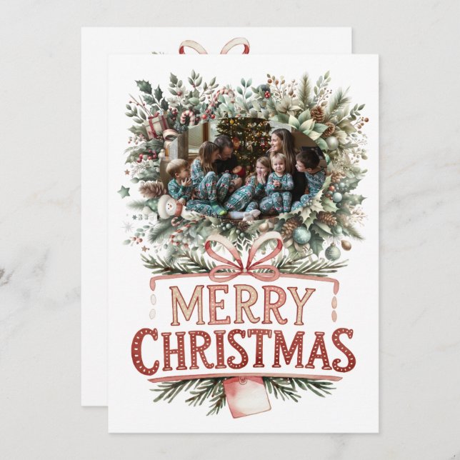 Holiday Cheer: Personalized Family Greeting (Front/Back)