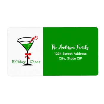 Holiday Cheer Return Address Label by christmasgiftshop at Zazzle