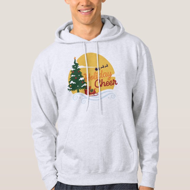 Holiday Cheer: Santa’s Sleigh Ride Hoodie (Front)