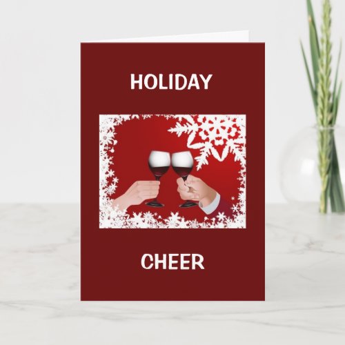 HOLIDAY CHEER TO FAMILY AND FRIENDS HOLIDAY CARD