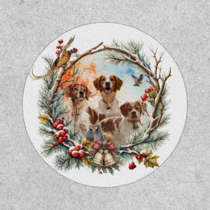  Holiday Cheer With a Brittany Spaniel Patch