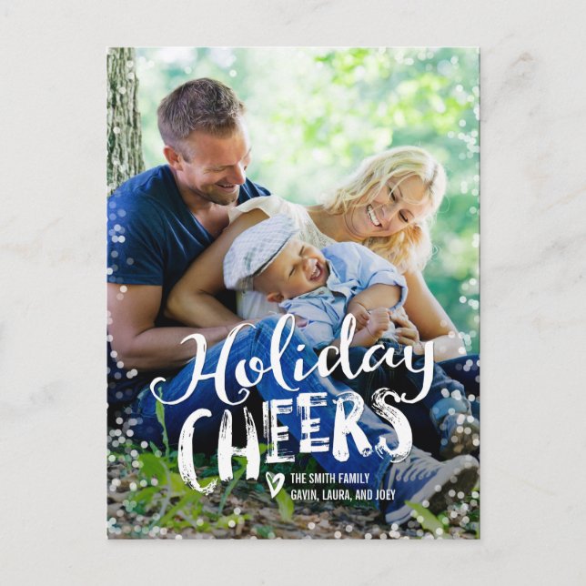 Holiday Cheers Holiday Photo Card Postcard (Front)