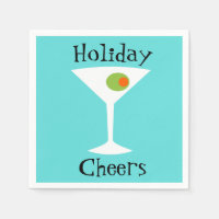 Holiday Cheers Martini Paper Napkins