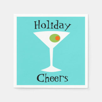 Holiday Cheers Martini Paper Napkins