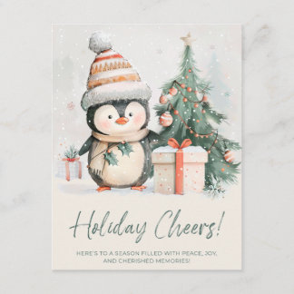 Holiday Cheers Penguin Card
