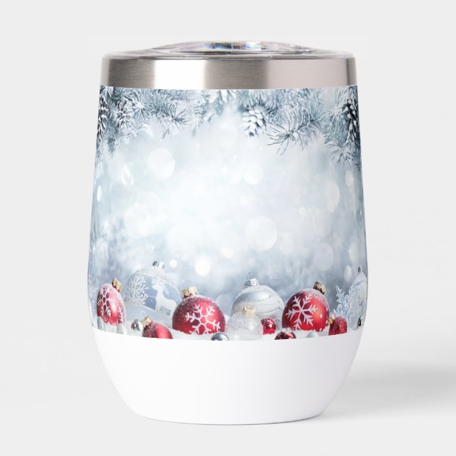 Holiday Cheers! Thermal Wine Tumbler (Front)