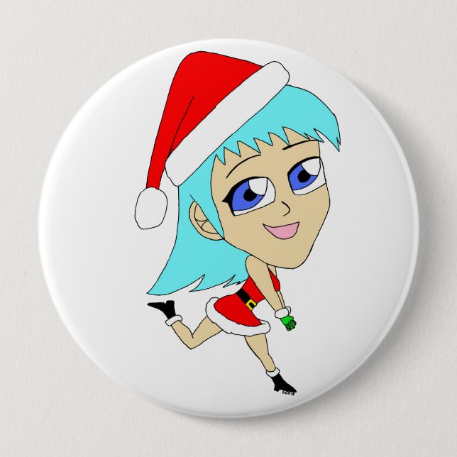 holiday chibi button (Front)