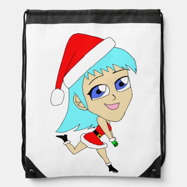 holiday chibi drawstring bag (Front)