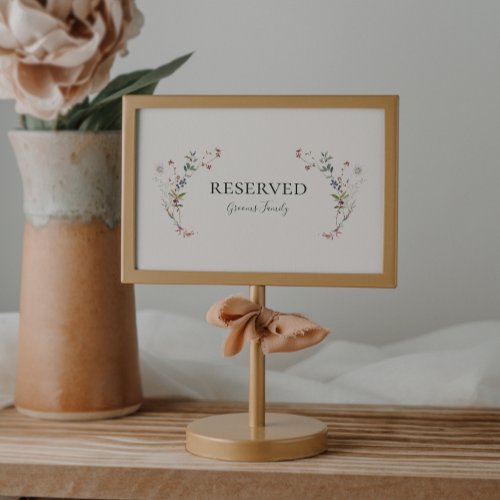 Holiday Chic Botanical  Champagne Reserved Sign