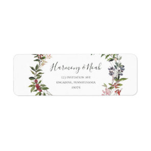 Holiday Chic Botanical | White Return Address Label