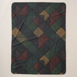 Holiday Chic: Geometric Christmas Sherpa Blanket