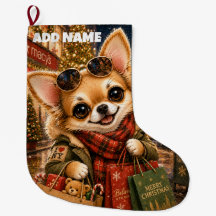 Holiday Chihuahua Christmas shopping in NY