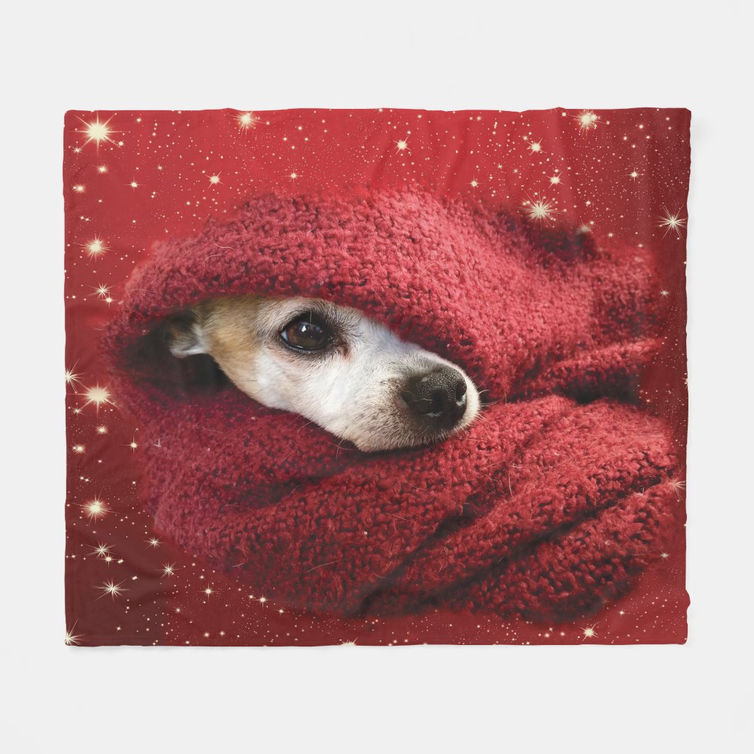 Holiday Chihuahua Fleece Blanket Zazzle
