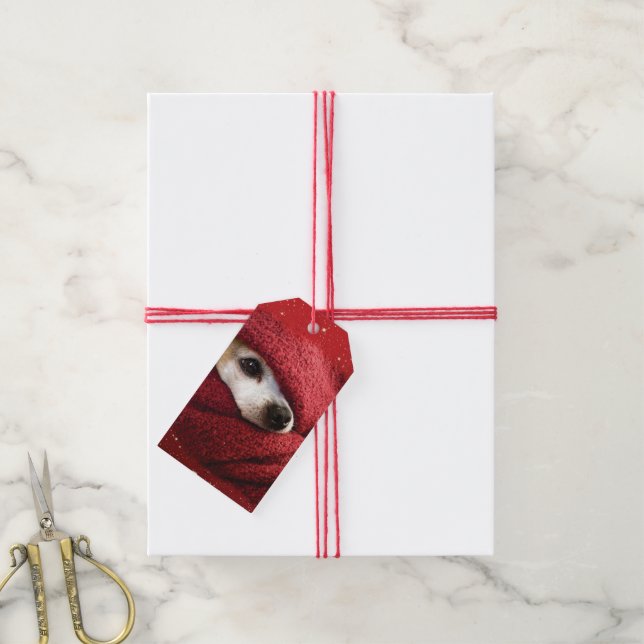 Holiday Chihuahua  Gift Tags (With Twine)
