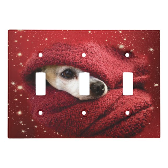 Holiday Chihuahua Light Switch Cover (Front)