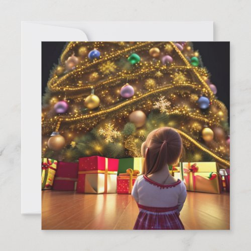 Holiday Child Christmas Tree Remember the Wonder Note Card