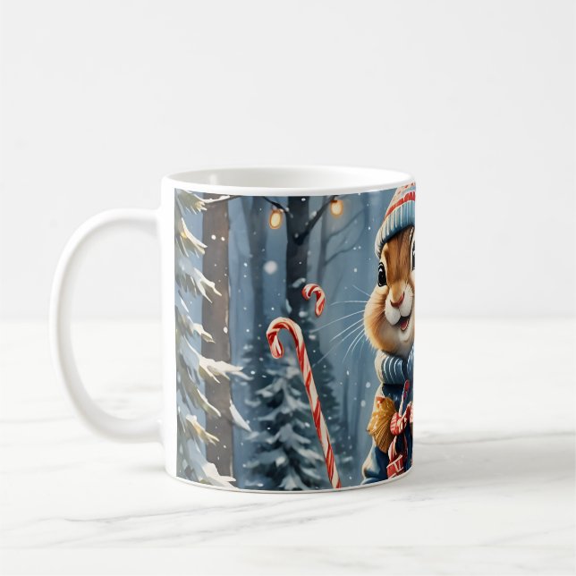 Holiday chipmunk coffee mug (Left)