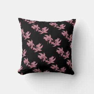 Holiday Christimas pink poinsettia Throw Pillow