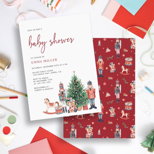 Holiday Christmas Baby Shower Invitation