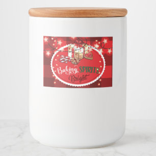 Holiday Christmas Baking Spirits Bright Food Food Label