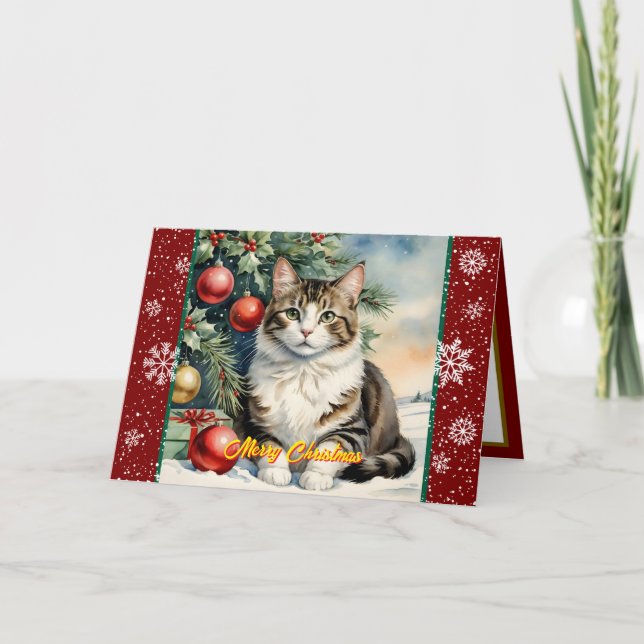 Holiday Christmas Beautiful Modern Collection Card (Front)