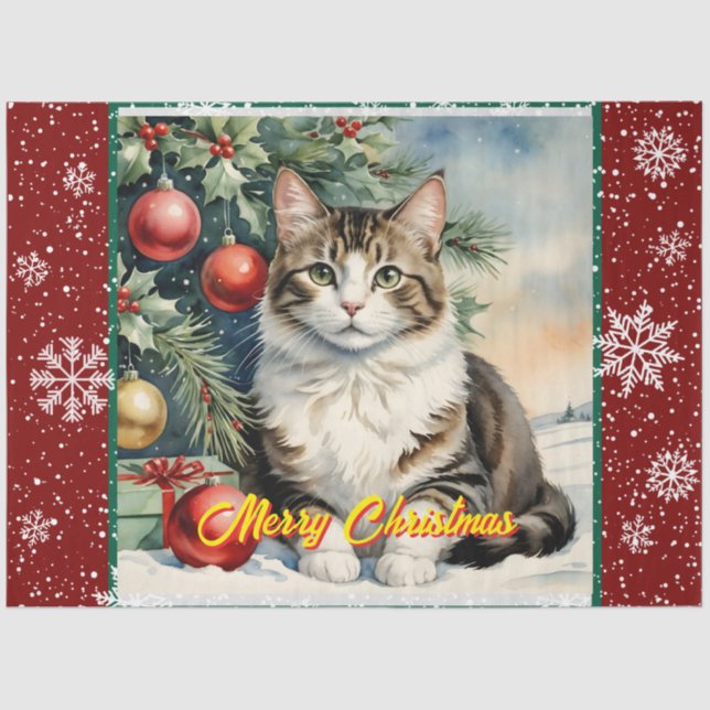 Holiday Christmas Beautiful Modern Collection Tissue Paper (Front)