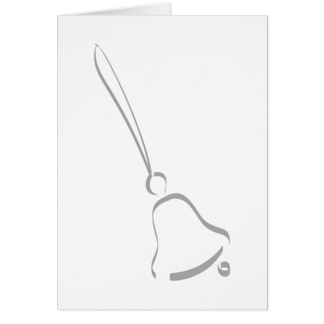 Holiday Christmas Bell Rings Xmas Simple Sketch Cards (Front)