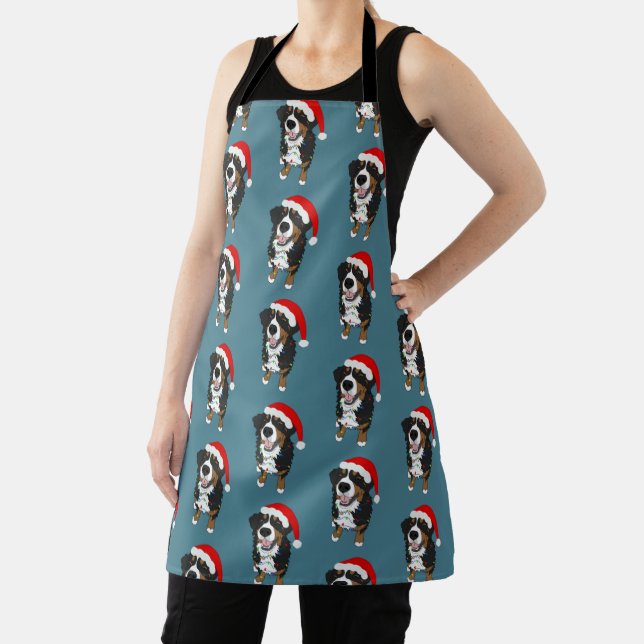 Holiday Christmas Bernese Mountain Dog Apron (Insitu)