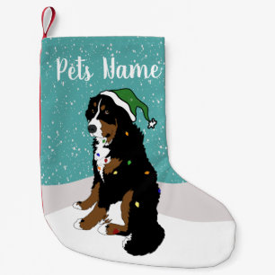 Holiday Christmas Bernese Mountain Dog Small Chris Stocking
