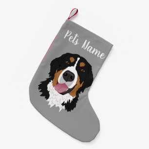 Holiday Christmas Bernese Mountain Dog Small Christmas Stocking