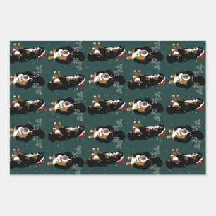 Holiday Christmas Bernese Mountain Dog Wrapping Paper Sheets