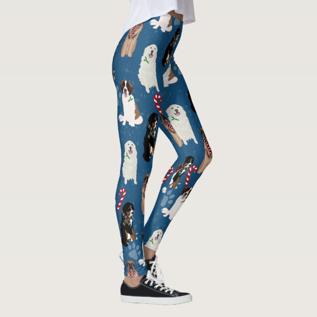 Holiday Christmas Big Dogs  Leggings (Right)