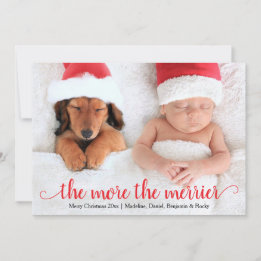 Holiday Christmas Birth Announcement Card
