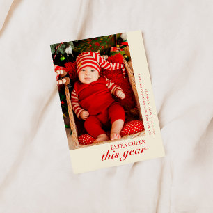 Holiday Christmas Birth Announcement Card